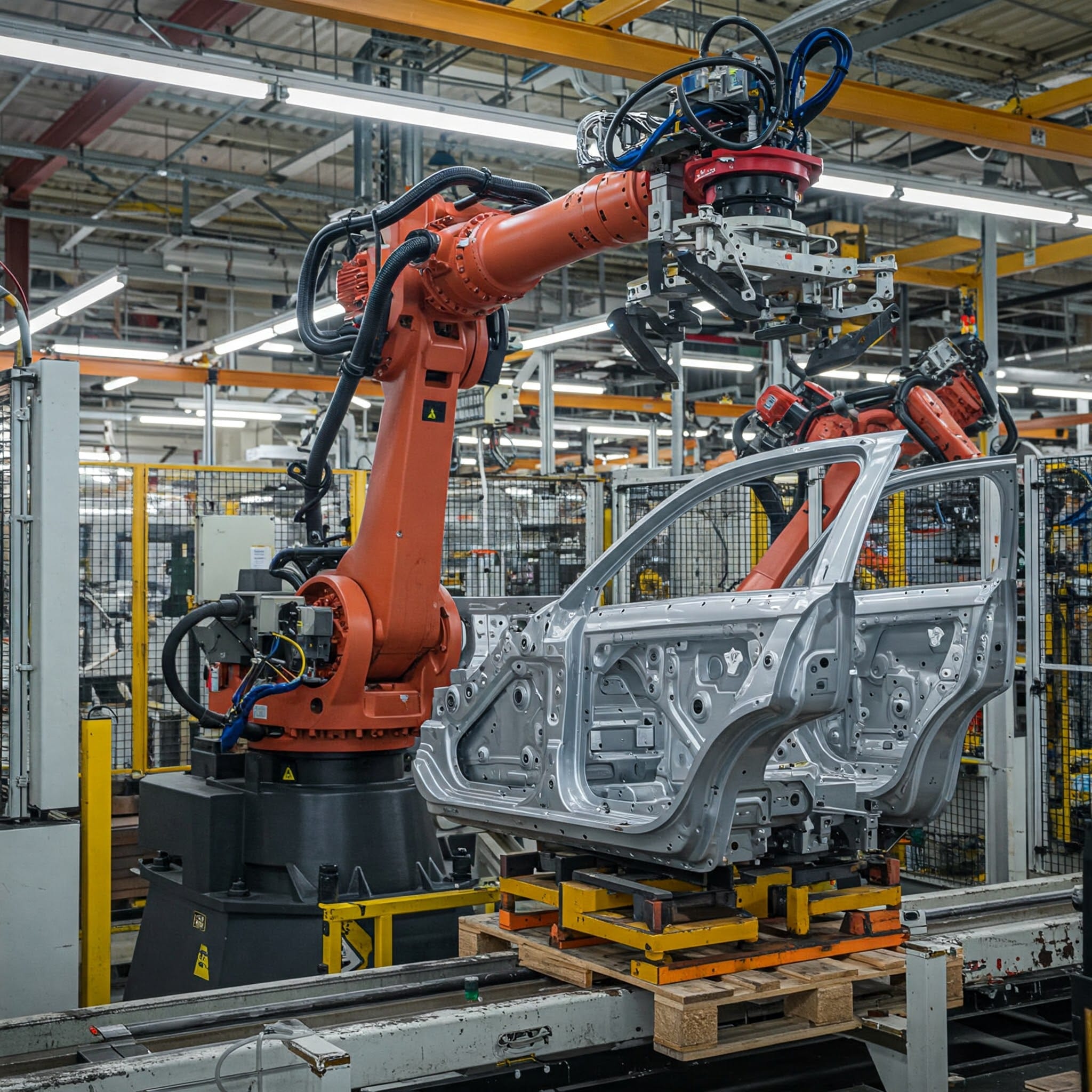 Robot and pneumatic gripper
