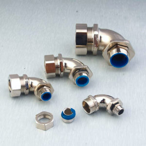 90 Degree Metal Conduit Fitting, Right Angle Strain Relief
