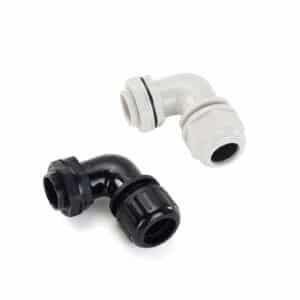 90 Degree Nylon Cable Gland, IP68 Right Angle Connector