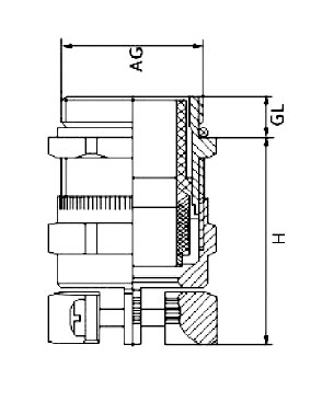Double-Locked Brass Cable Gland for High Strain Relief, IP68