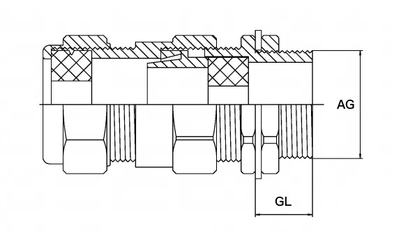 Ex d Double Seal Cable Gland for Armoured Cable, IIC Gb