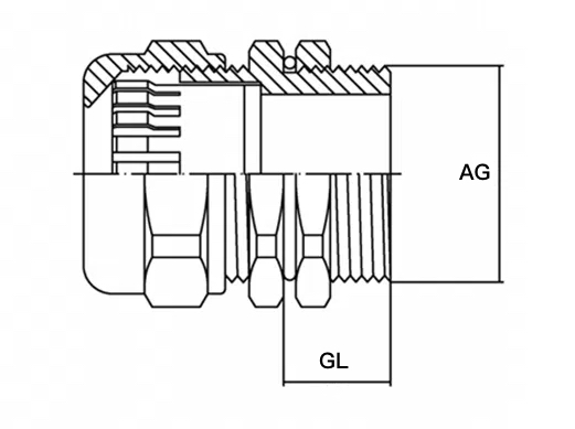 Ex e Increased Safety Cable Gland for Non-Armoured Cable
