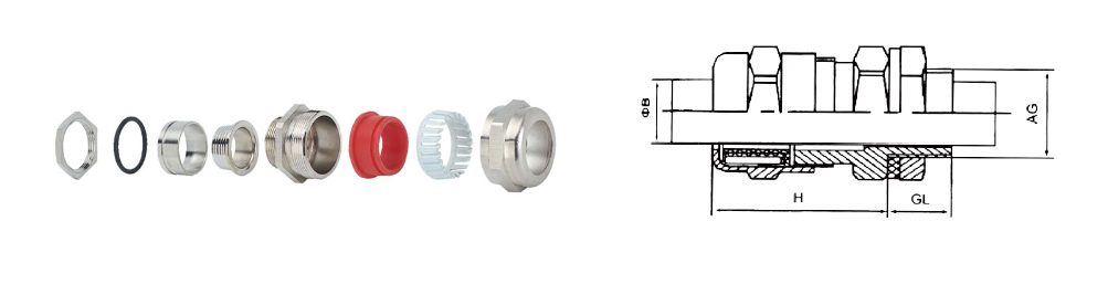 Explosion Proof Armoured Cable Gland, Single Seal (Ex-V)