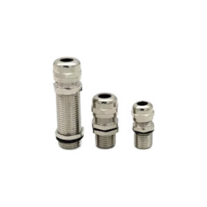 Extended Long Thread Brass Cable Gland for Thick Panels, IP68