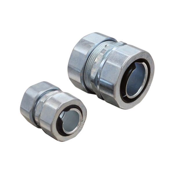 Flex to EMT Compression Connector, DGJ Zinc Die Cast Fitting