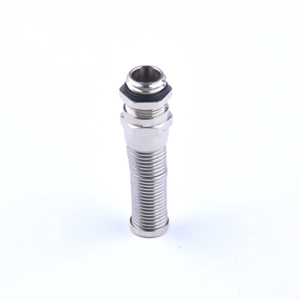 Flexible Anti-Bending Brass Cable Gland, IP67 Strain Relief