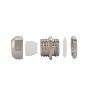 High-Temp Brass Cable Gland, Silicone Seal (-60°C to 250°C)
