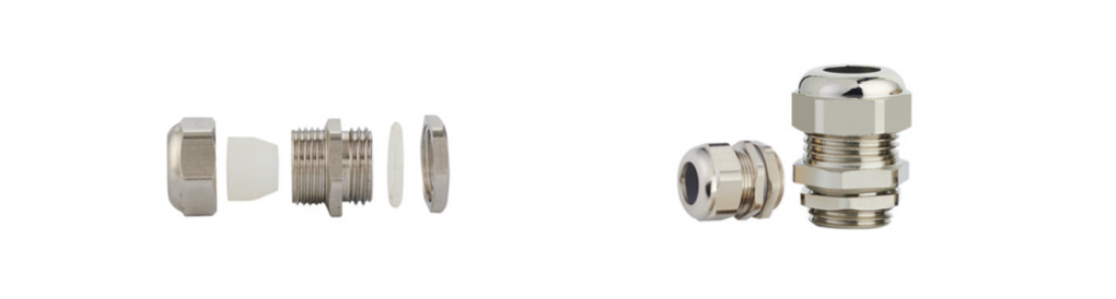 High-Temp Brass Cable Gland, Silicone Seal (-60°C to 250°C)