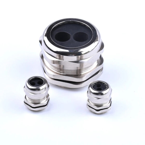 Multi-Hole Brass Cable Gland, IP68 for 2-8 Conductors