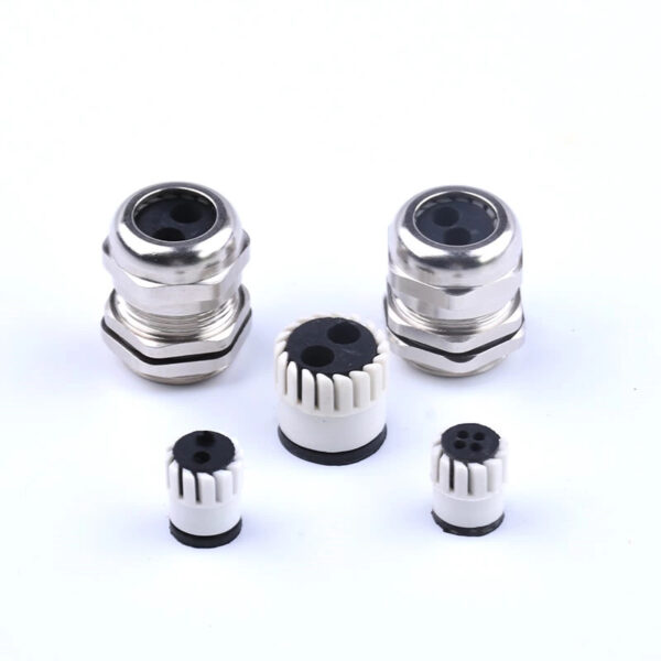 Multi-Hole Brass Cable Gland, IP68 for 2-8 Conductors