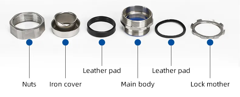Stainless Steel Conduit Connector, IP66 Flex to Box Fitting