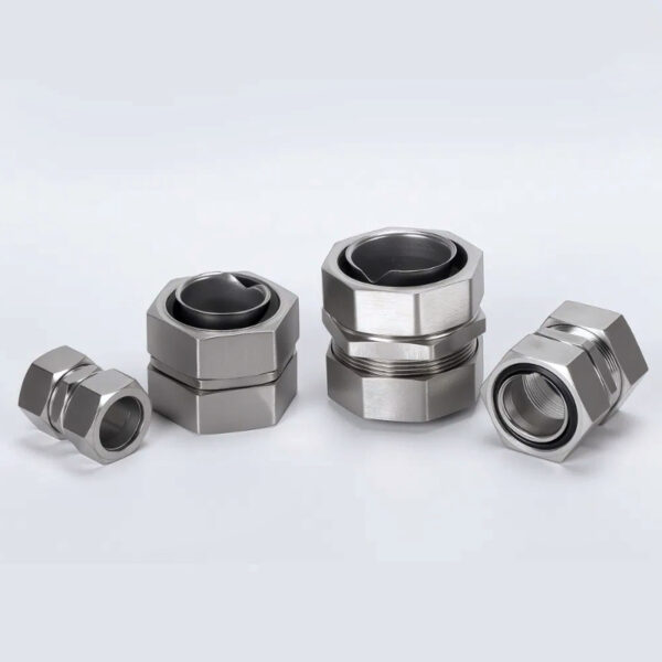 Stainless Steel Flex to EMT Connector, IP68 Compression Fitting