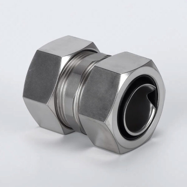 Stainless Steel Flex to EMT Connector, IP68 Compression Fitting