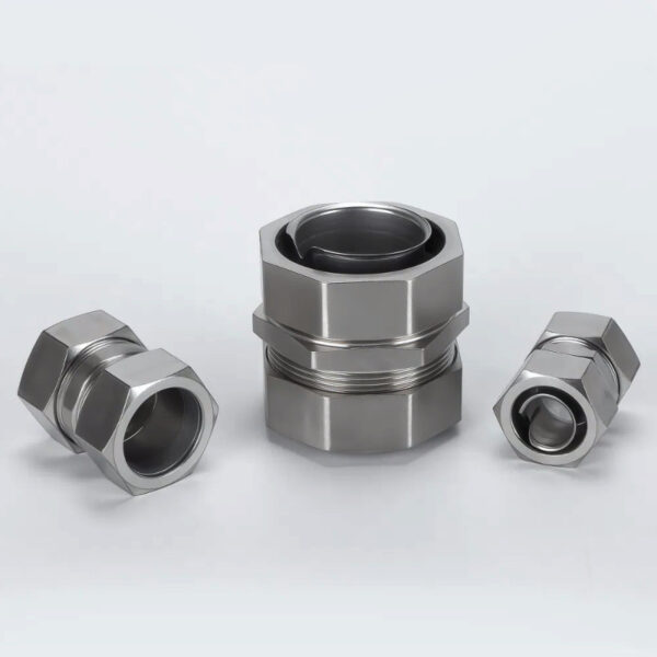 Stainless Steel Flex to EMT Connector, IP68 Compression Fitting
