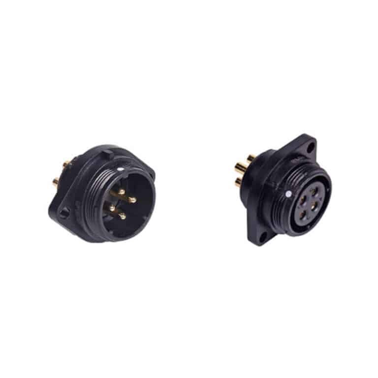 Connettore di alimentazione con flangia a 2 fori Presa TS21FS Spina TS21FP 1