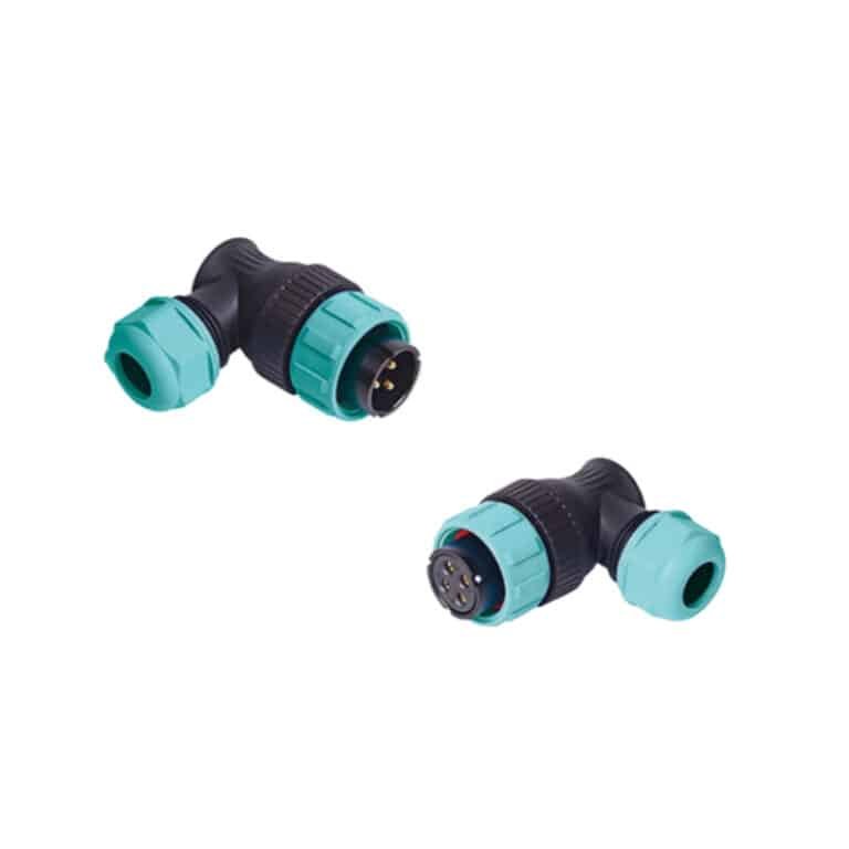 Connettore ad alta potenza a 90 gradi, serie TS29NPNS 50A IP68
