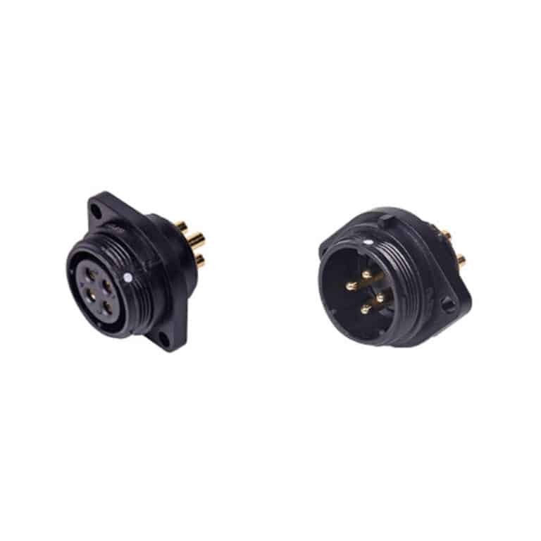Connettore circolare con montaggio a flangia, zoccolo TS17FS e spina TS17FP