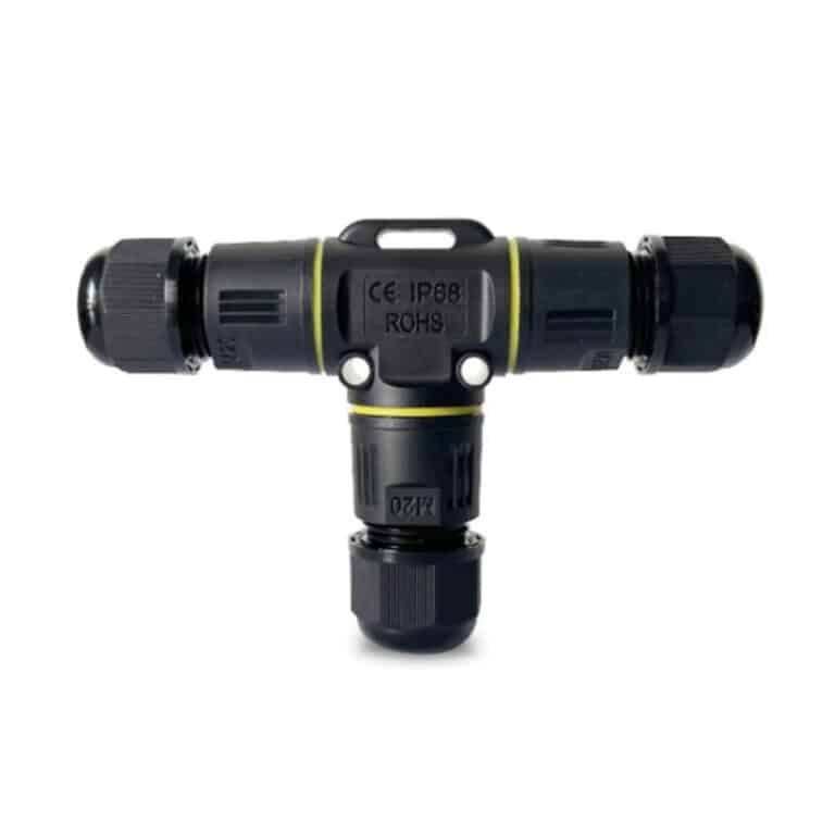 Connettore a T IP68, giunzione rapida impermeabile a 3 vie TXM20