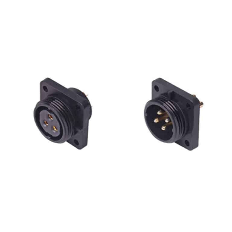 Connettore a flangia quadrata, zoccolo TS17SS e spina TS17SP, IP68