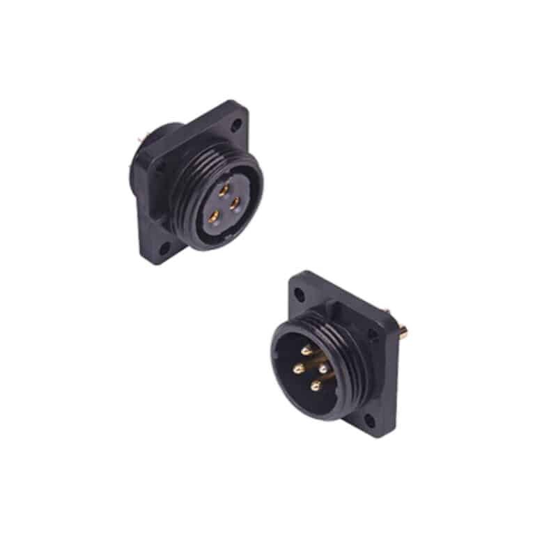 Connettore di alimentazione a flangia quadrata, zoccolo TS29SS e spina TS29SP