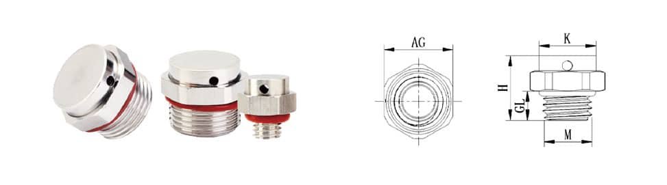 Bocchetta di protezione in acciaio inox, valvola traspirante IP68