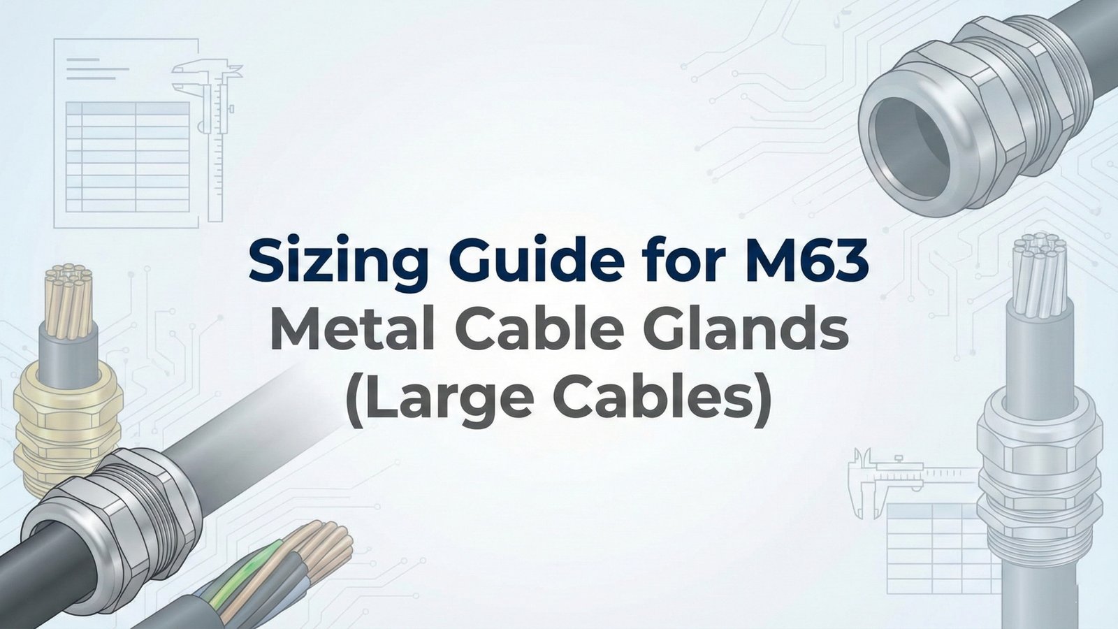 Sizing Guide for M63 Metal Cable Glands (Large Cables)